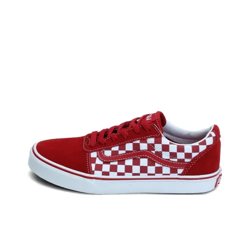 Vans Ward Легкий Низкий Топ Детские Скейтбординги Красный Белый Подростки
