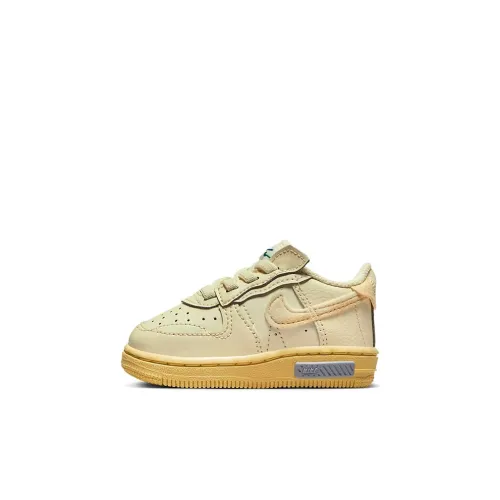 Nike Air Force 1 Slip Resistant Abrasion Resistant Низкий Топ Обувь для малышей Желтый Infant And Toddler