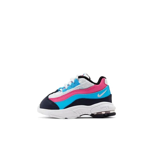 Nike Air Max 95 Low Топ Обувь для малышей Бело-синий розовый Infant And Toddler