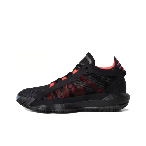 Adidas D Lillard 6 Анти-КИК и Устойчивый к Износу Низкий Топ Детские Баскетбольные Кроссовки Черный Оранжевый