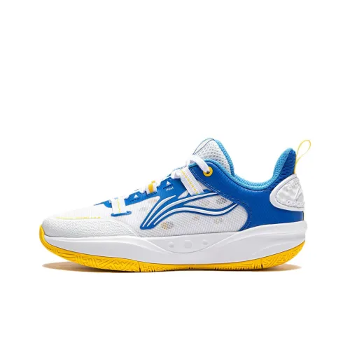 LINING YOUNG Pioneer Force PRIMARY 3 V3 Low Топ Детские Баскетбольные Кроссовки Белый Синий