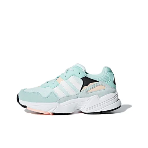 Adidas Originals YUNG 96 Дышащий Низкий Топ Casual Светло-Синий Белый Подростки