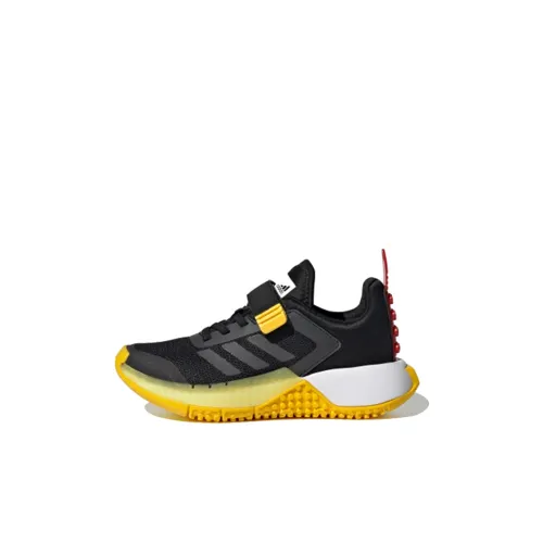 LEGO x Adidas LEGO Sport El K Дышащий Низкий Топ Детские Беговые Кроссовки Черный Серый Желтый Детский