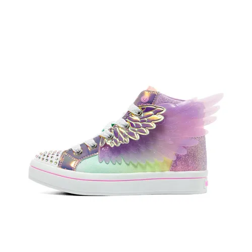 Skechers Twi lites 2,0 Детская повседневная скейтбордическая обувь Ослепительный цвет Подростки