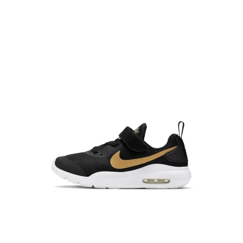 Nike Air Max Oketo Амортизация Легкий Детские Лайфстайл Кроссовки Черный Золото Дети Возраст 3-7 Лет