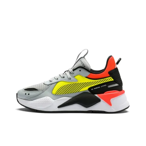 PUMA RS X Твердый Drive Повседневная обувь Белый Желтый Апельсин Подростки