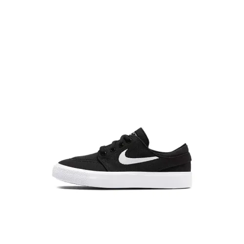 nike SB Stefan Janoski Нескользящий Легкий Низкий Топ Детские Скейтбординги Черный Белый для детей от 3 до 7 лет