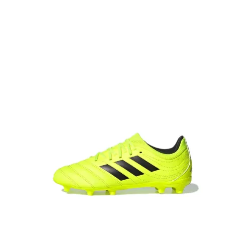 Adidas Copa 19,3 Твердый Грунт Обувь J Устойчивая к Износу Низкий Топ Детская Футбольная Обувь Желтый Черный