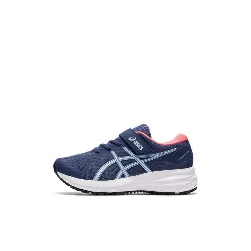 Asics Patriot 12 Устойчивый к истиранию Низкий Топ Детская Беговая Обувь Темно-синий Children Возраст 3-7 лет