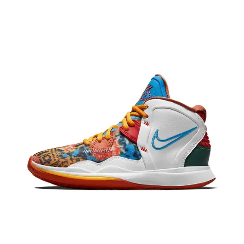Nike Kyrie 8 Infinity Kyrie 8 MID Топ Баскетбольные кроссовки для игры Бежево-оранжевый Синий Подростки