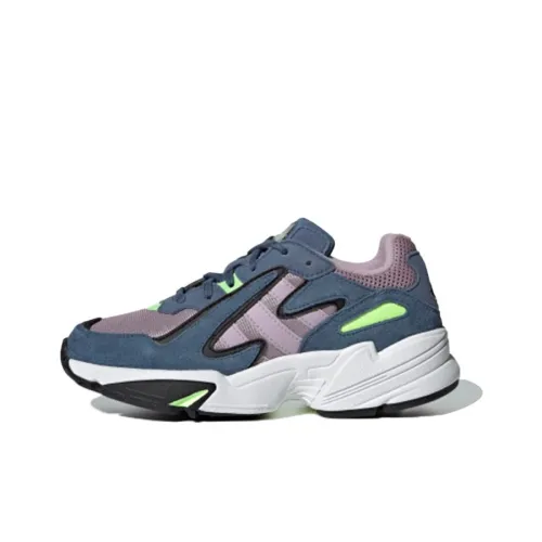 Adidas Originals YUNG 96 CHASM Низкий Топ Дышащая Повседневная Обувь Синий Фиолетовый Подростки