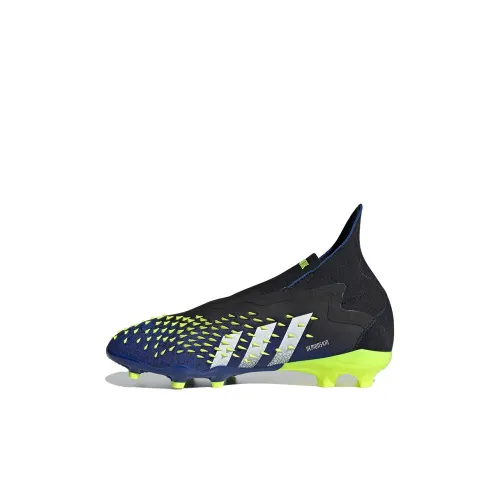 Adidas PREDATOR Series Freak+ Твердый грунт Ботинки K Low Топ Детские футбольные бутсы Синий Черный Зеленый Детский