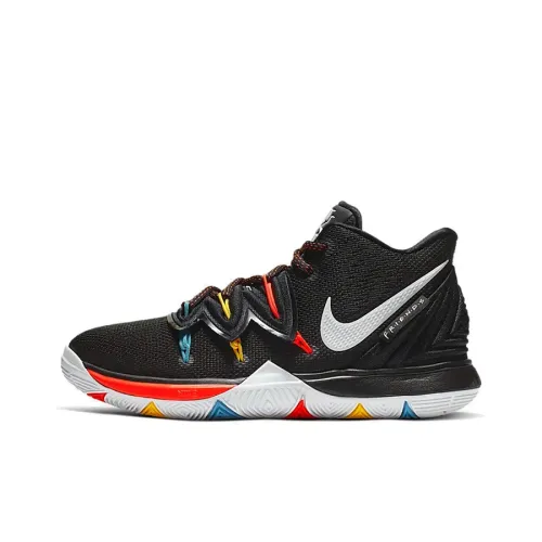Nike Kyrie 5 Friends Irving 5 Friends Амортизация Износостойкий MID Топ Детские Баскетбольные Кроссовки Черный