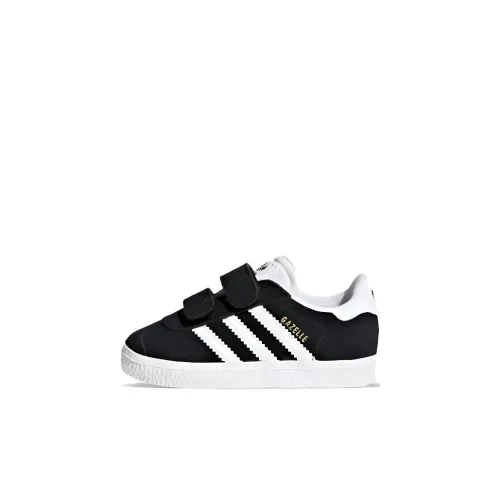 Adidas Originals Gazelle Аbrasion Resistant Низкие Топ Обувь для малышей Черный Белый Infant и Toddler
