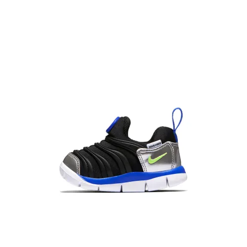nike Dynamo Free Low Топ Обувь для малышей Черный Синий Серебряный Infant и Toddler