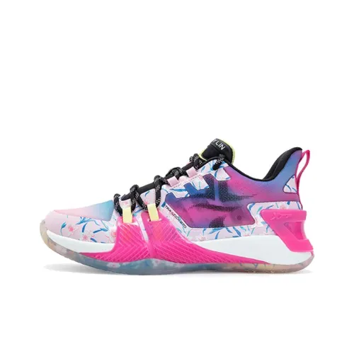 XTEP Jeremy Lin 2 Low Топ Баскетбольные кроссовки для игры Светло-розовый Подростки