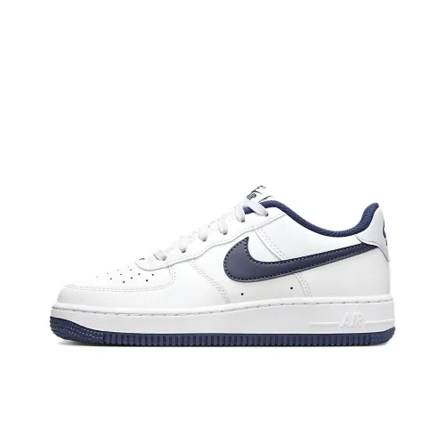 Nike Air FORCE 1 Low Топ Детский Скейтбординг Белый Синий