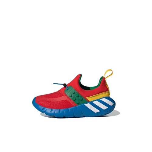LEGO x Adidas Rapidazen Slip-On противоскользящие и дышащие детские беговые кроссовки низкий топ красный и синий