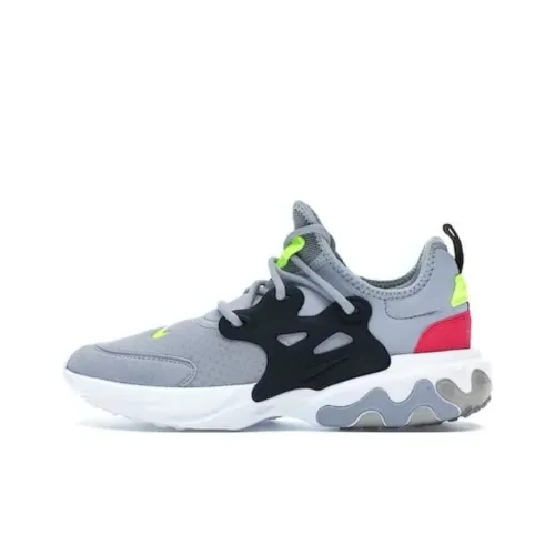nike React Presto Амортизация Износостойкие Низкие Кеды для Детей Lifestyle Shoes Серый Подростки