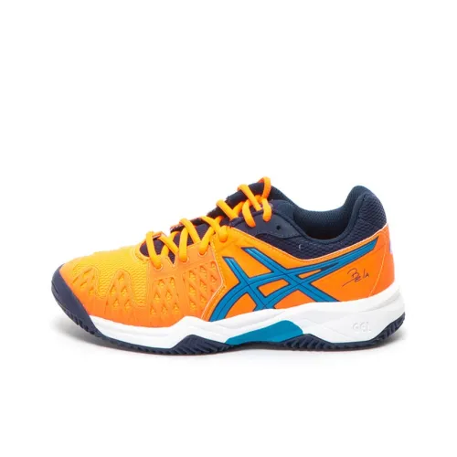 Asics Гель Bela 5 Устойчивые к истиранию Кроссовки для тенниса Оранжевый синий Подростки