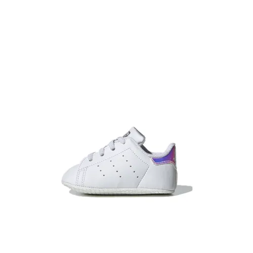 Adidas Originals Stan Smith Crib Аbrasion Resistant Низкие Туфли для Малышей Белые Infant и Toddler