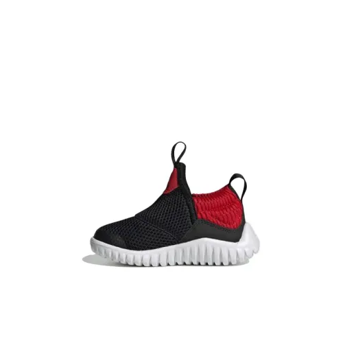 Adidas Rapidazen I противоскользящая устойчивая к истиранию низкий топ обувь для малышей черный красный для младенцев и малышей