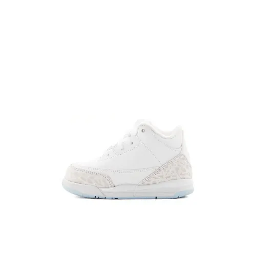 Jordan Air Джордан 3 High Топ Винтажные баскетбольные кроссовки Белый Infant и Toddler