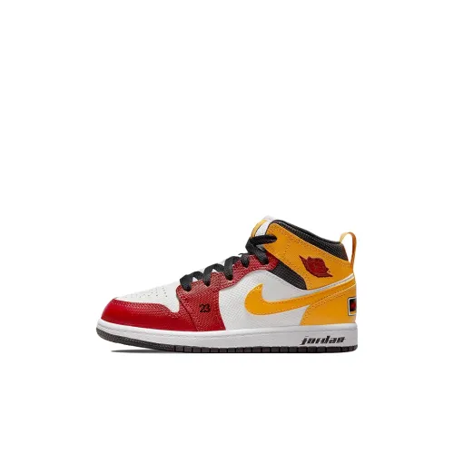 Jordan Air Jordan 1 Детские баскетбольные кроссовки MID Топ Pre School