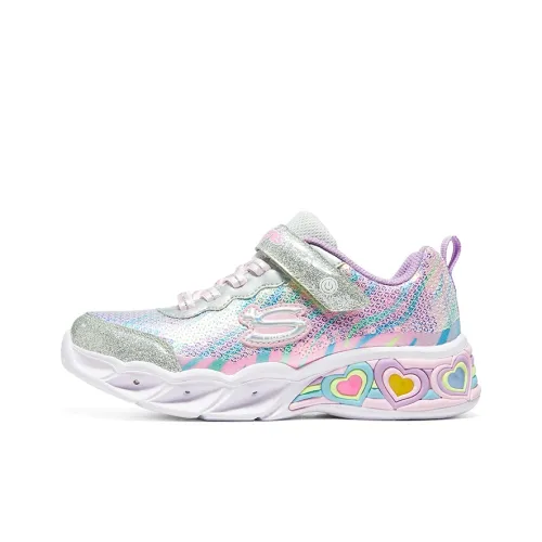 Skechers Sweetheart Lights Low Топ Kids Lifestyle Shoes Silver Multicolor