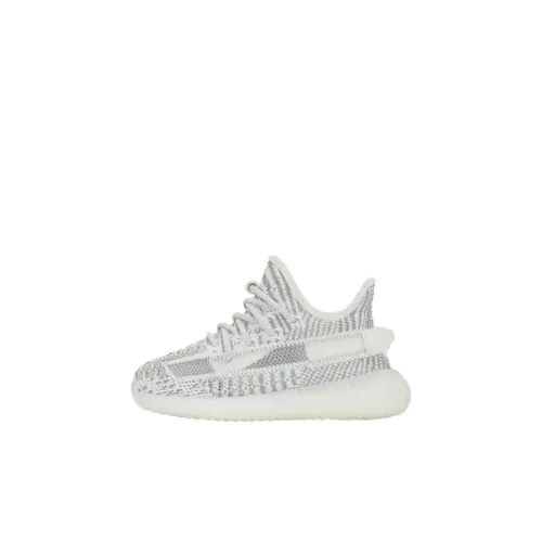 Adidas Originals Yeezy Boost 350 V2 Angel 'Static' Низкий Топ Спортивная Повседневная Обувь Серый Белый Для Малышей и Детей