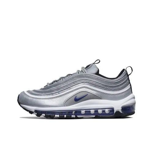 Nike Air Max 97 Low Топ Детская Беговая Обувь Серебристо-Синяя