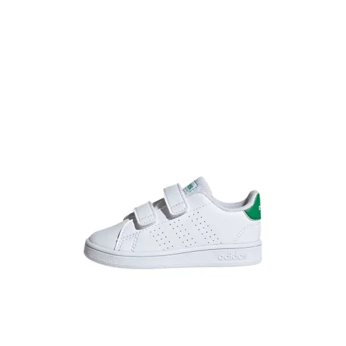 ADIDAS NEO ADVANTAGE Низкий Топ Обувь для малышей Белый Зеленый Infant и Toddler