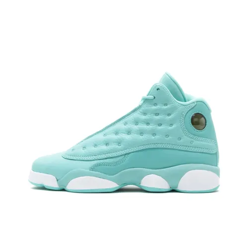 Jordan 13 Ретро Что ЭТО Любовь Упаковка Устойчивый к износу MID Топ Детские Баскетбольные кроссовки Мятно-зеленый