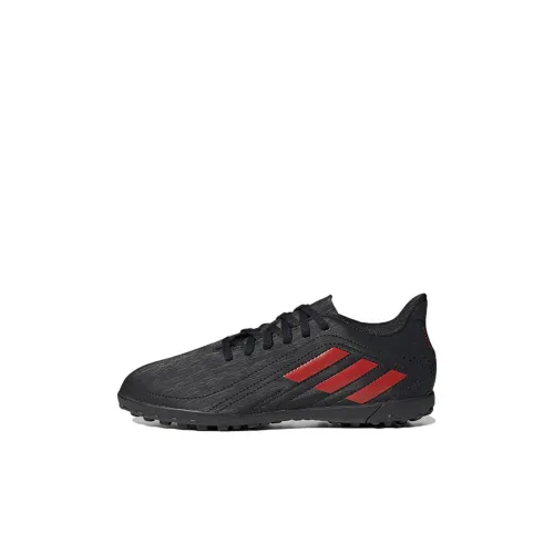 Adidas Deportivo Chuteira Slip-resistant Lightweight Abrasion-resistant Низкие футбольные бутсы Черный Красный Детские