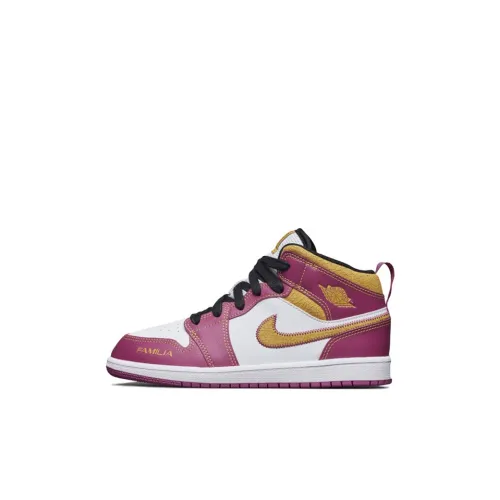 Jordan Air Jordan 1 Детские баскетбольные кроссовки MID Топ Pre School