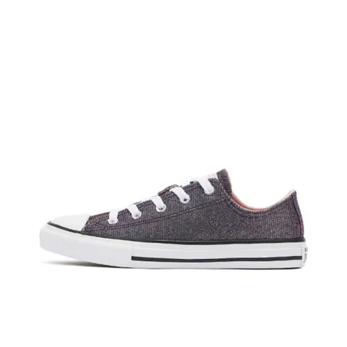 Converse Chuck Taylor All Star Износостойкие Дышащие Низкие Кеды для Детей Пурпурно-розовые Подростковые