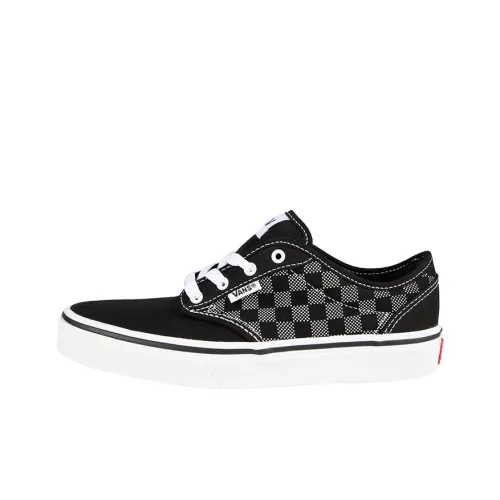 Vans Atwood Low Топ Детские Скейтбординги Черно-белая шахматка Подростки