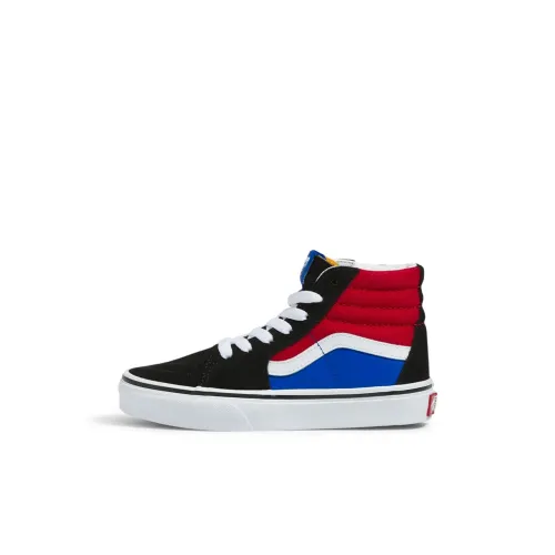 Vans SK8 High Топ Детские Скейтбординги Черно-красный для детей 3-7 лет