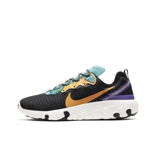 Nike React Element 55 Детская беговая обувь Низкий топ Подходит для школьного возраста