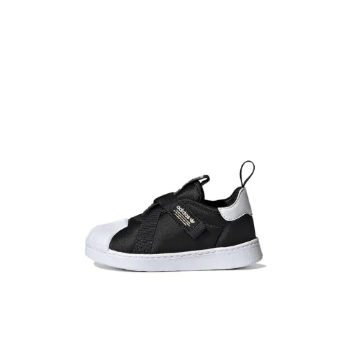 Adidas Originals SUPERSTAR 360 Low Топ Кроссовки для скейтбординга Черный белый Infant и Toddler