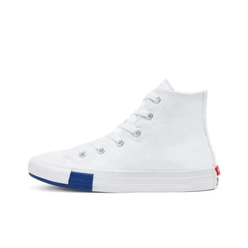 Converse Chuck Taylor All Star Логотип Play High Top High Top Kids Кеды Белый Синий Красный Подростки