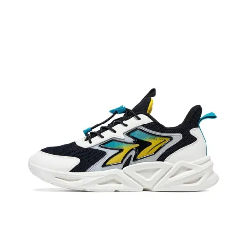 361°KIDS Противоскользящие амортизаторы низкие топы детские беговые кроссовки черный белый подростки