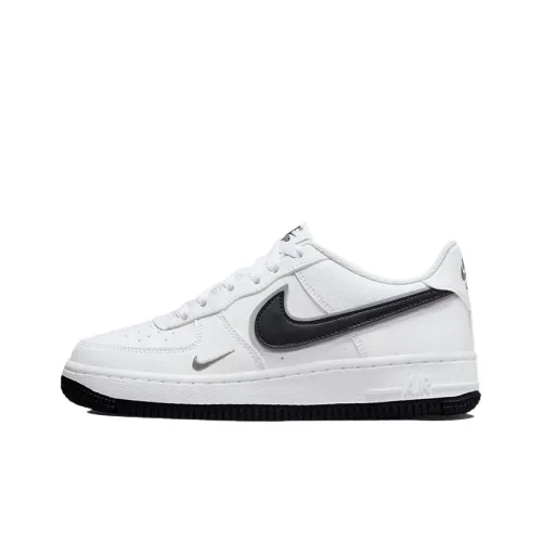Nike Air Force 1 Low Топ Детский Скейтбординг Белый Черный