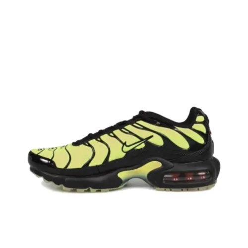 Nike Air Max Plus Амортизация Износостойкий Низкий Топ Детские Беговые Кроссовки Черный Желтый Подростки