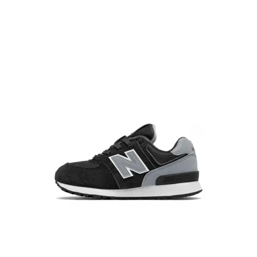 New Balance NB 574 Series 'High Visibility' Низкие Кроссовки для Бега Черные Серые для Детей Возрастом 3-7 Лет