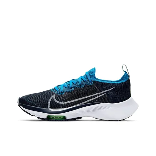 Nike Air Zoom Tempo FK Slip-resistant Abrasion-resistant Low Top Детские беговые кроссовки Black Blue Подростки