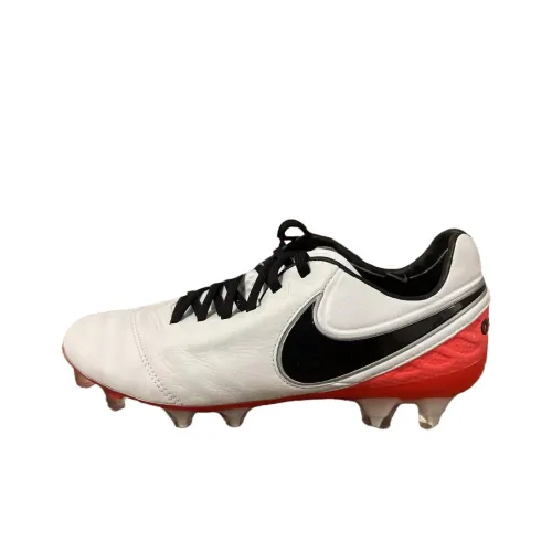 Nike Tiempo Legend 6 Противоскользящие устойчивые к истиранию футбольные бутсы Женские Белые Красные