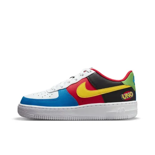 Nike Air FORCE 1 Устойчивые к истиранию амортизаторы противоскользящие низкий топ детские скейтбординги синий белый красный