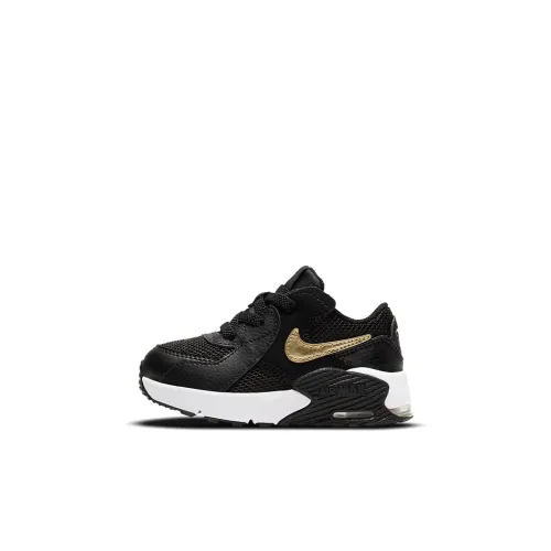 Nike Air Max Excee Аbrasion Resistant MID Топ Обувь для малышей Черный золотой Infant And Toddler