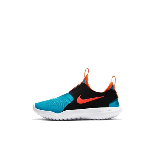 nike Flex Runner Амортизаторы Shock Дышащий Низкий Топ Детские беговые кроссовки Синий Children Возраст 3-7 лет